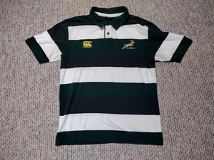 Canterbury SA Rugby Streifen Fußball Shirt Knopf 14 Retro - Bild 1 von 4