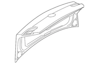 Genuine Volkswagen 2013-2017 CC Trunk Lid 3C8-827-025-D - Imagem 1 de 2