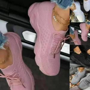 Para mujeres Entrenadores para Correr Damas Tenis Sin Cordones Caminar Gimnasio Cómodos Moda Zapatos - Imagen 1 de 11