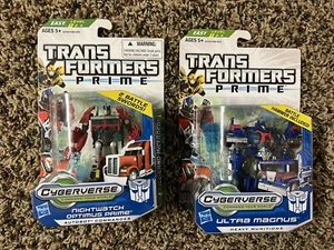 Transformers Prime Cyberverse ULTRA MAGNUS And Night Watch Optimus Prime Set - Picture 1 of 2