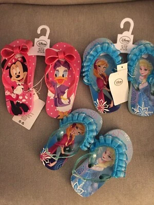 NUEVO-Niños-CHANCLAS COLECCIÓN DISNEY-Elección de Frozen o Minnie/Margarita   Foto 1 de 3