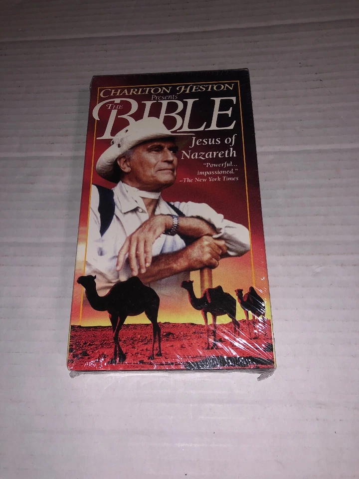 Charlton Heston Presents The Bible: Jesus of Nazareth [VHS Tape] 1993 Brand New - Image 1 of 4