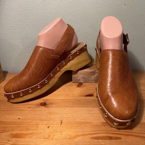 Kelsey Dagger Brooklyn Women’s Warehouse Peanut Slingback Clog Sz 8.5 NEW! $175! - Picture 1 of 11