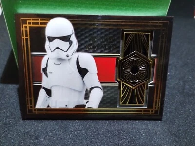 STAR WARS THE LAST JEDI EMBLEM MEDALLION CARD #BG-STF FIRST ORDER STORMTROOPER - Image 1 of 2