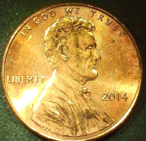 2014 Lincoln Shield Cent Stachelkopf Würfelriss - Bild 1 von 6