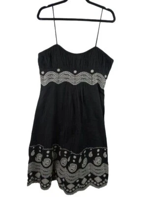 Vestido para mujer Jessica Howard talla 14 negro sin mangas bordado línea A verano Foto 1 de 4