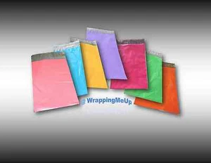 100pcs -7.5x10.5 -Combo~Pnk|Blu|Yelw|Prpl|Rasbry|Grn|Red Flat Poly Mailer Bags - Picture 1 of 9