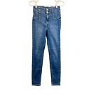 We The Free Womens Size 27 High Waisted Retro 90's Denim Skinny Jeans