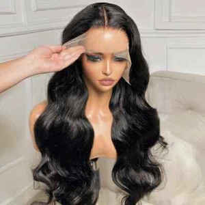 Peluca de cabello humano frontal de encaje transparente Body Wave 13x5 13x6 HD pre arrancada para mujer - Imagen 1 de 11