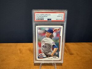 2014 Topps Update #US50 Jacob deGrom Throwing Rookie Card PSA GEM MT 10 86273360