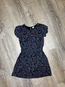 Abercrombie Kids Girls Floral Dress Ruched Waist Cap Flutter Sleeve 9/10 Medium - Picture 1 of 4