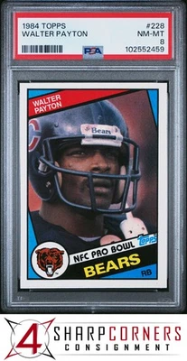Walter Payton Bears Hof 1984 Topps #228 PSA 8 Foto 1 de 2