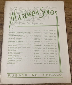 Marimba Solos Sheet Music-Rare-SHIPS N 24 HOURS - Picture 1 of 3
