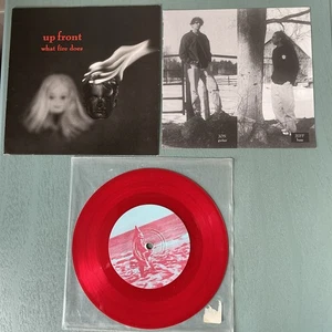 Up Front - What Fire Does, 7" Red Vinyl 1994 Smorgasbord Records Carmel NY 33RPM - Picture 1 of 12