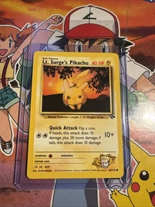 Lt. Surge's Pikachu Common Gym Challenge 084/132 NM - Picture 1 of 13