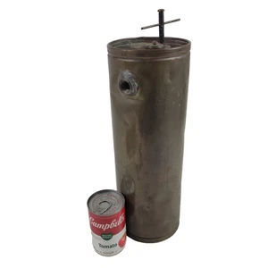 Tanque de combustible antiguo raro de latón sellado con plomo para estufa de camping, Kamp Kook? Coleman? 5x14 - Imagen 1 de 15