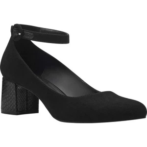 Bandolino Womens Odear Ankle Strap Faux Suede Embossed Heel Pump Choose Sz/Color - Picture 1 of 13