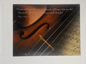 Cita de Maya Angelou con música de violín 26 tarjetas de notas en blanco y sobres Buffini & Co - Imagen 1 de 12