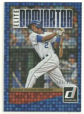Donruss Elite Dominator 2016 #ED17 Alcides Escobar Royals/999 Foto 1 de 2