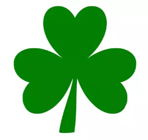 2x IRELAND SHAMROCK FLOWER VINYL DECAL - N IRELAND CLOVER FOR WINDOW CAR ETC ETC - Picture 1 of 2