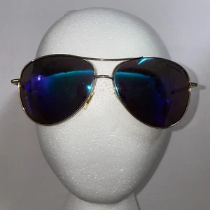 Cole Haan Aviator Sunglasses Gold Frame Pearlescent Blue Lense C699 63 61-11-135 - Picture 1 of 3