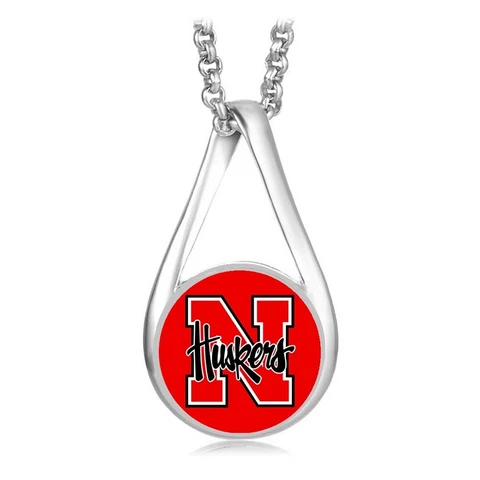 Nebraska Cornhuskers Huskers Womens Sterling Silver Necklace University D28L Cover
