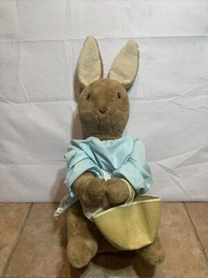 巨大超大 27.5 英寸毛绒伊甸园玩具彼得兔宝宝儿童房装饰 HTF 罕见 — 第 1/4 张图片