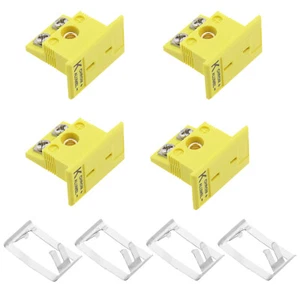 4 Sets K Type Panel Mount Thermocouple Female Socket MPJ-K-F 21x24x14mm - Picture 1 of 7