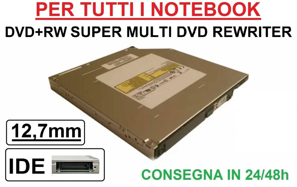 HP Masterizzatore DVD RW MULTIRECORDER GSA-T10N IDE NOTEBOOK LETTORE CD DVD+R - Immagine 1 di 1