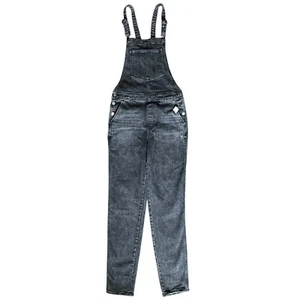 Old Navy NWT OG Blackberry Denim Bib Overalls Womens Size 6 Tall Gray Distressed - Picture 1 of 14