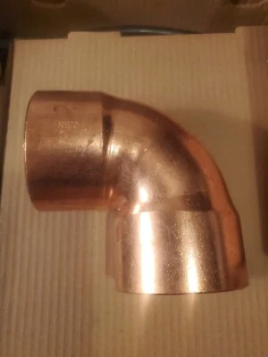 Nibco 607 3 3" Nom C Copper 90 Degree Elbow Wrot Copper Pressure FTGS - Image 1 of 4