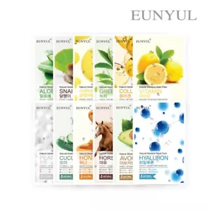 Paquete de máscara facial para humedad natural EUNYUL 10 hojas coreano cuidado de la piel facial - Imagen 1 de 14