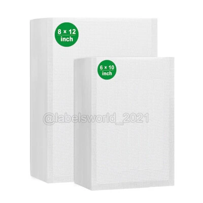 8"x12" 6"x10" Vacuum Sealer Bags Food Saver Sealing Machine Kitchen Storage Bag - Image 1 of 4