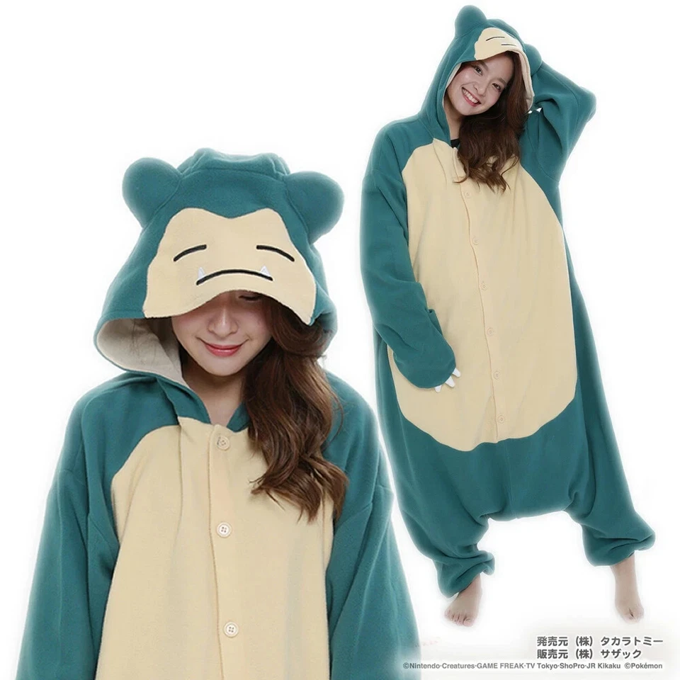 SAZAC Pokemon Snorlax Vellón Disfraz Juegos con disfraces Kigurumi Halloween Unisex Talla Gratis Foto 1 de 4