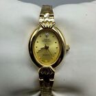Vintage Sarah Coventry Watch Women Gold Tone Oval Dial Skinny Band New Battery