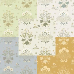 Papel pintado floral Galerie Hjarterum Edla Arts and Crafts - Elige tu color - Imagen 1 de 15