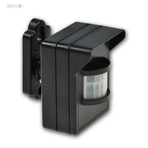 Funk-Außen-Bewegungsmelder Pilota Casa IP44 schwarz 8m 90° PIR-Funkmelder Sensor - Bild 1 von 6
