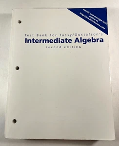 Intermediate Algebra Test Bank 2nd Edition 2002 Thompson Publisher 0534383483 - Imagen 1 de 2
