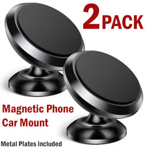 2PC Universal Magnetic Car Mount Cell Phone Holder Stand For iPhone Samsung GPS