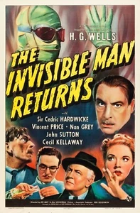 Neuer Kunstdruck des 1940 Promo Poster Film "The Invisible Man Returns" - Bild 1 von 1