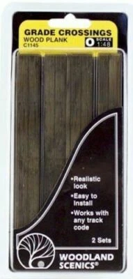 Woodland Scenics ~ New 2025 ~ O Scale ~ Wood Grade Crossing ~ 2 Pieces ~ C1145 - Image 1 of 3