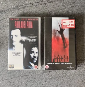 Psycho & Philadelphia - Original VHS Tapes Tom Hanks Vince Vaughan Gus Van Sant - Picture 1 of 7