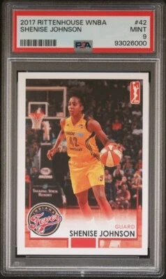 2017 Rittenhouse WNBA Shenise Johnson PSA 9 Indiana Fever Miami Hurricanes - Image 1 of 2