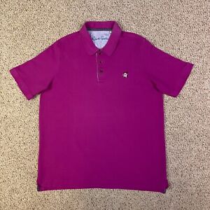 Robert Graham Koszulka polo Męska XL Fioletowy Różowy Devil Logo Golf Klasyczny krój Rugby