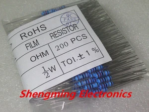 200PCS 180 ohm 1/2W Resistenza a film metallico +/-1% 0,5W 180R - Foto 1 di 1