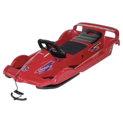 AlpenGaudi Doublerace Rot Lenkrodel Schlitten Bob Double Race Rodel 2-Sitzer - Bild 1 von 4