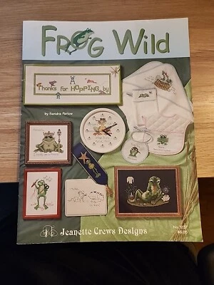 FROG WILD-Prince-Lily Pad-Tub-Thanks--11 Designs--Counted Cross Stitch Pattern - Image 1 of 4