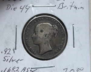 1866 Großbritannien 1 One Shilling - Stempel #44 bg - Bild 1 von 2