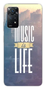 Coque en silicone imprimée compatible Xiaomi Redmi Note 11 Pro Plus 5G Music is - Picture 1 of 3