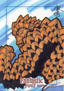 2008 Marvel Fantastic Four Archives Sketch Card Campos Thing